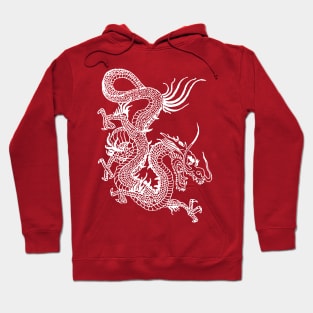 White Japanese Dragon Hoodie